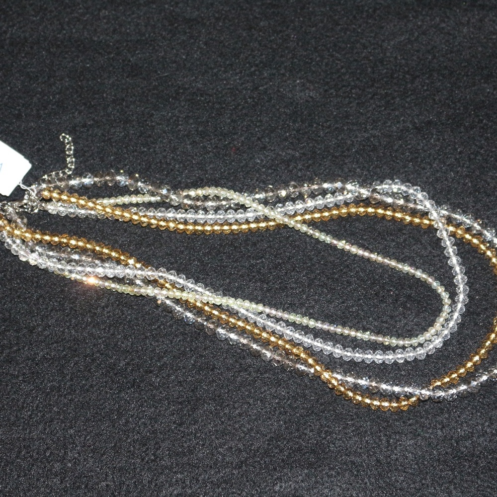 4 Strand Beaded Multi Color Necklace